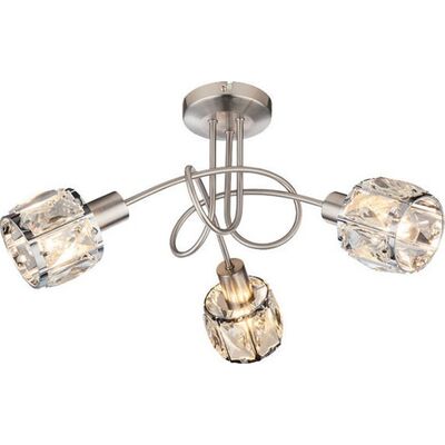 Celing Light Spot 3xE14 Satin Nickel + Chrome Frame With Clear Glass 13803-021