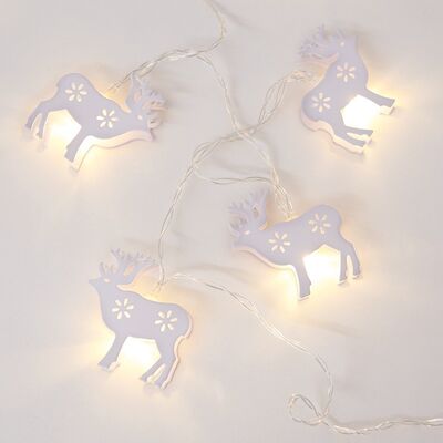 Decorative 10Led String Lights Metal Reindeer