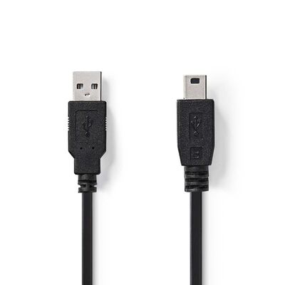 Καλώδιο USB σε mini USB 5m Μαύρο USB 2.0