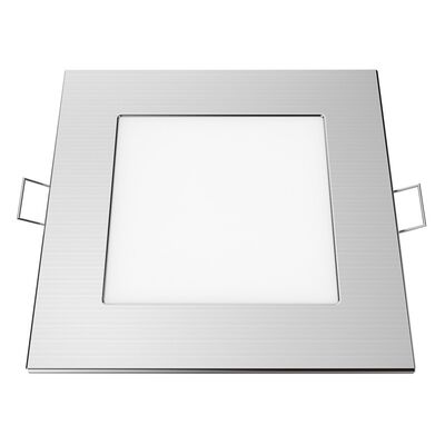 Φωτιστικό Τετράγωνο Panel LED Οροφής Χωνευτό Νίκελ Ματ 6W 3000K