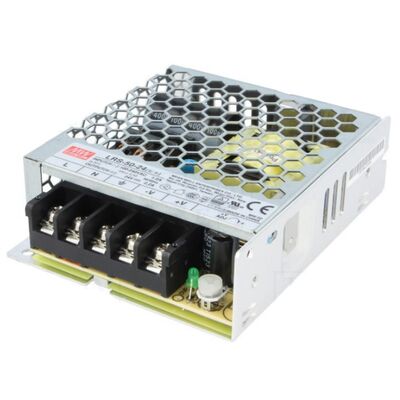 Switching Power Supply Meanwell 24V 52.8W 2.2A LRS-50-24 Metallic