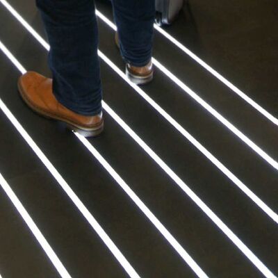 Aluminum Profile Led Floor Recessed With Milky Cover 1m