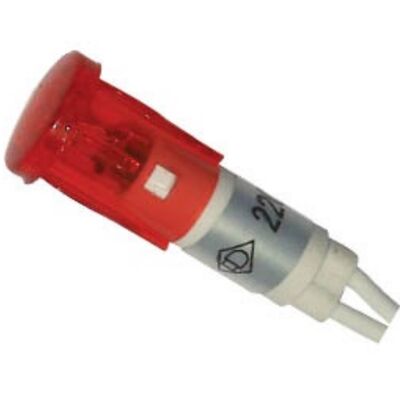 Indicator Lamp with Cable 17cm + Neon Red Φ10 220VAC