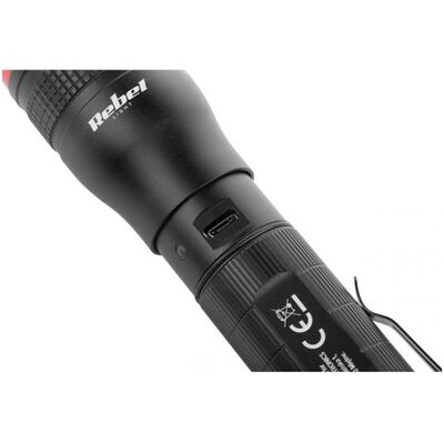 Rechargeable Led Flashlight Rebel 10W URZ0927 with Zoom