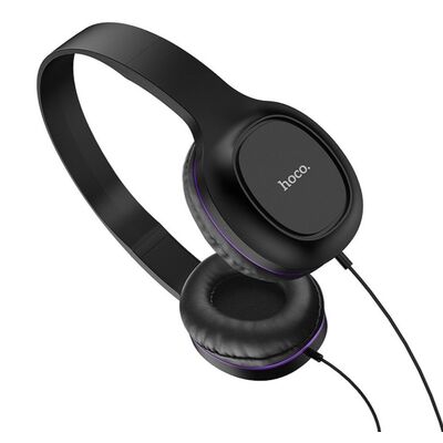 HOCO Ηeadphones W24 Enlighten with mic set Purple
