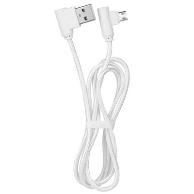 Καλώδιο USB σε micro USB Γωνιακό 1m Λευκό