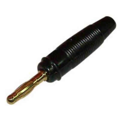 Male Black Plastic Gold Plated Banana Connector R8-25A