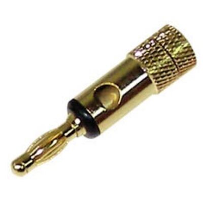Male Black Metallic Gold Plated Banana Connector LZ532G