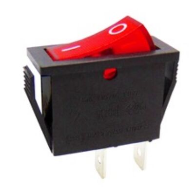 Switch Rocker Medium 2P On-Off 16A/250V Red Without Light RK1-11