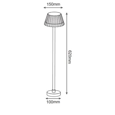 Garden Lamp Aluminum Led 10W 3000K 130° Dark Grey Outdoor 62cm IP65