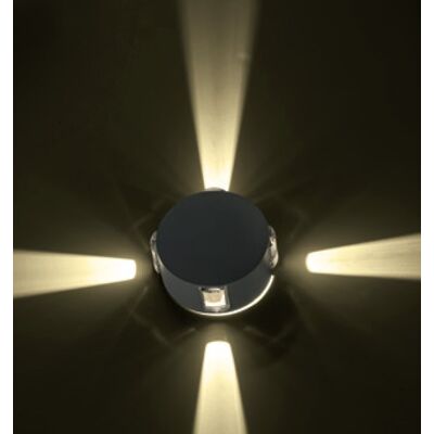 Round Wall Mounted Lamp LED Dark Grey 5W 3000K 15° IP54
