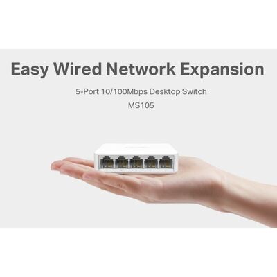 5 Port Ethernet Switch 10/100Mbps MS105 White