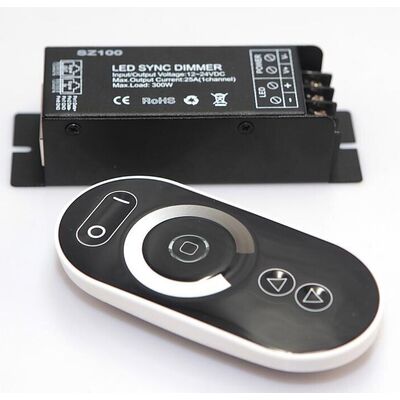 Wireless Dimmer LED RF 12V-24V 25A + Remote Control