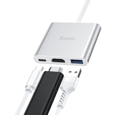 Hoco Hub HB14 Type C σε USB 3.0 + Hdmi + Type C