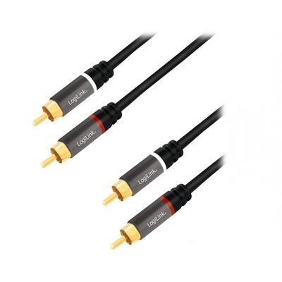 Audio Cable 2 RCA Males - 2 RCA Males 3m LogiLink