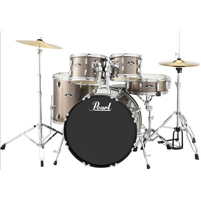 Drums Set with Stands and Cymbals Pearl RS525SC / C707 Roadshow Bronze Metallic