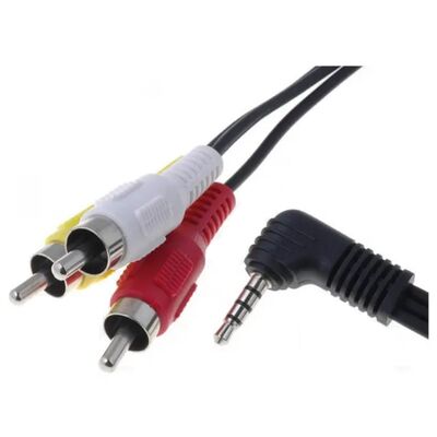 Audio Cable Mini Jack 3,5mm 4 Pin to 3 RCA Males 1.5m