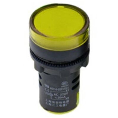 Indicator Lamp with Screw Mount Φ22 No cable +Led 24V AC / DC Yellow