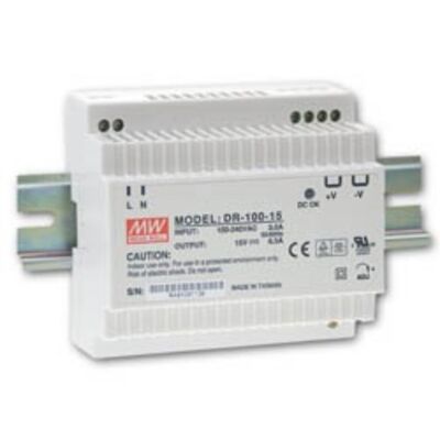 DIN RAIL POWER SUPPLY 100W/24V/4.2A DR-100-24 MEAN WELL