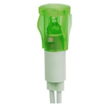 Pressed Indicator Lamp with Cable 17cm + Neon Green Φ10 220VAC