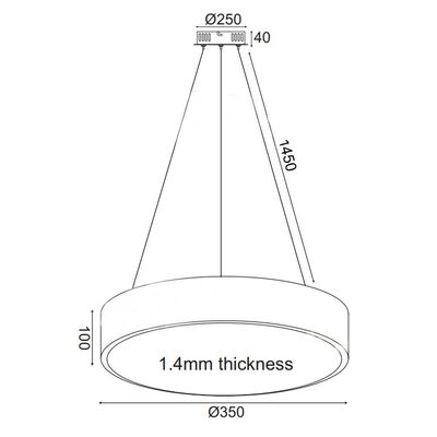 Φωτιστικό Κρεμαστό Οροφής LED Λευκό Ματ 32W 3000K 13800-083