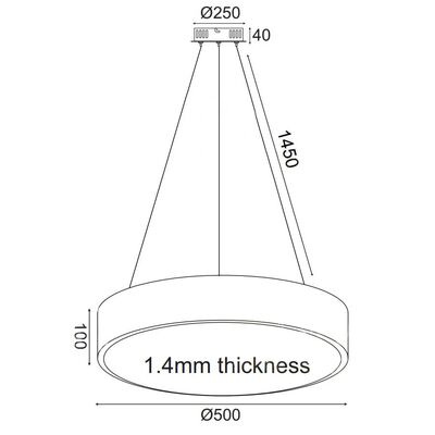 Φωτιστικό Κρεμαστό Οροφής LED Λευκό Ματ 50W 3000K 13800-087