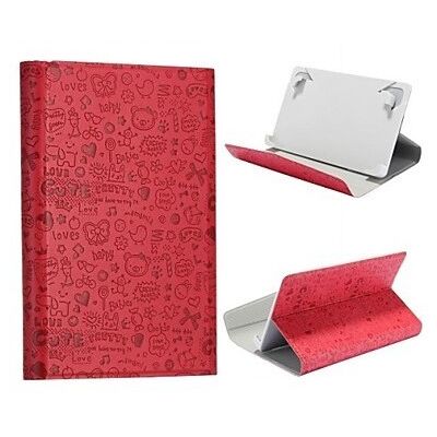 Leather Case Tablet 7" Red