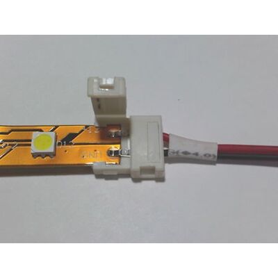 Connector 2 επαφών με Clip 10mm & καλώδιο 15cm