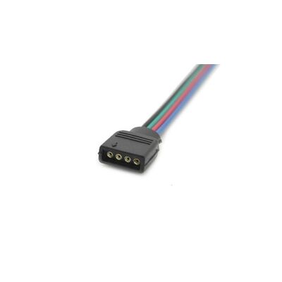 Connector 4 pins Line Female with cable 15cm RGB