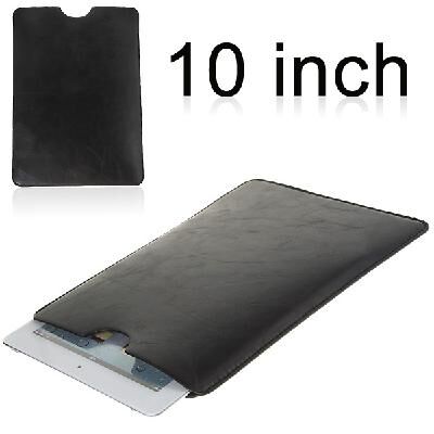 Faux Leather Pouch Case Tablet 10" Slim Black