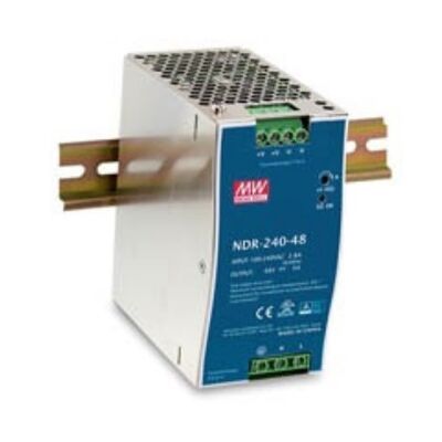 SINGLE OUTPUT INDUSTRIAL DIN RAIL 240W/48V/5A NDR-240-48 MEAN WELL