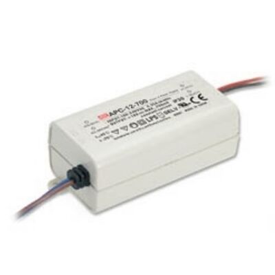 AC-DC ENCLOSED LED POWER (PLASTIC CASE) 12W/9-18V/700mA IP42 APC-12-700 Mean Well