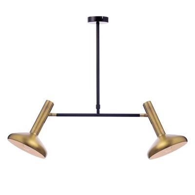 Lighting Fixture   Satin Brass + Black  2 x E27 13800-222
