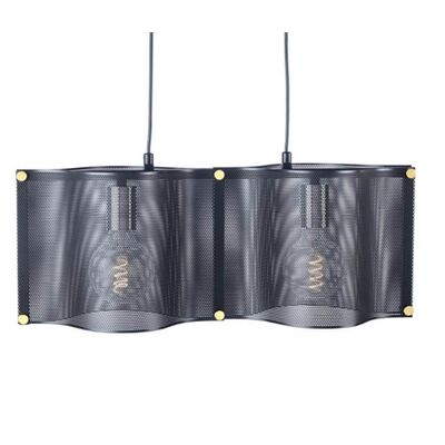 Lighting Fixture Black - Satin Brass - Chrome 2 x E27 13800-243