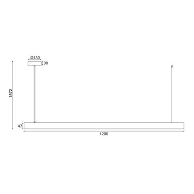 Φωτιστικό Κρεμαστό Οροφής Led  Mασίφ Ξύλο + PVC σύρμα καλώδιο LED 15W 2700K  13800-259
