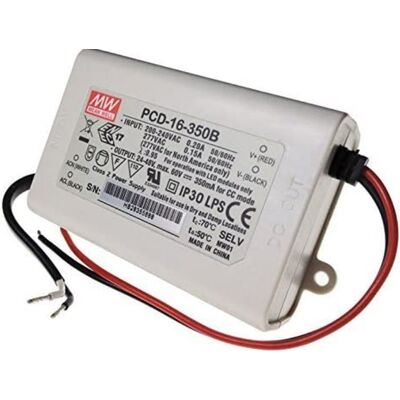 Led Power Supply 16W/24-48V/350mA DIMMABLE PCD-16-350B Mean Well
