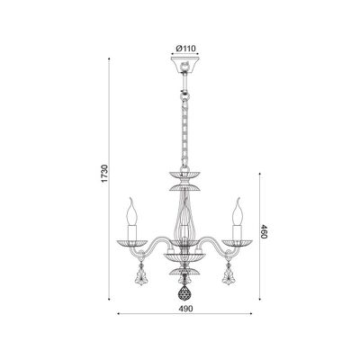 Lighting Fixture  Polished gold + Champagne + Gold  3 x E14 13800-370