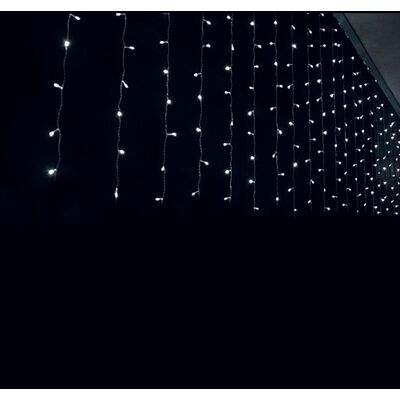 Christmas Led Curtain Lights Cool White 240L 2m x 1m Steady Mode 934-046