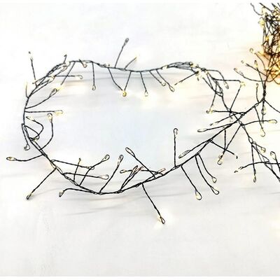 Christmas Led Cluster Lights With Copper Wire Warm White 300L 8 functions 3m 934-124