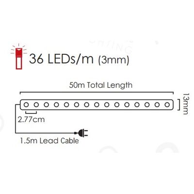 Rope Light 36 Leds/m 2 Wires Multicolor 933-386