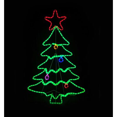 Μεταλλικό Δέντρο Χριστουγεννιάτικο 288 Λαμπάκια Led  Multicolor 935-107