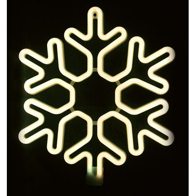 Πλαστική Χριστουγεννιάτικη Νιφάδα Χιονιού 300 Led Neon Θερμό Λευκό 935-116