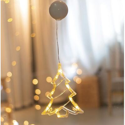 Decorative Xmas Tree 10 Led Warm White with Suction Cup 3xAAA 936-108