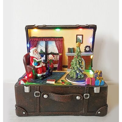 Decorative Suitcase With Rotation + Music 14 Led RGBY 936-201