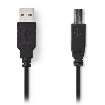 Καλώδιο USB 2.0 USB-A Αρσενικό σε USB-B Αρσενικό 2m Μαύρο