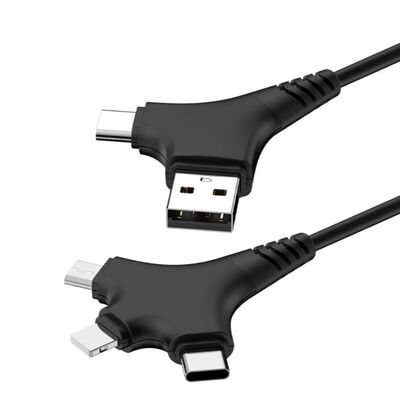 Adaptor USB / Type-C to MicroUSB / Lightning / Type-C 1m 2.4A