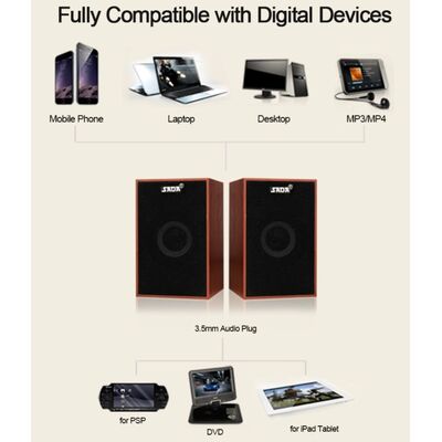 Ενσύρματα Ηχεία mini Bass Stereo 3.5mm AUX in για Laptops, Desktops and Smart Phones