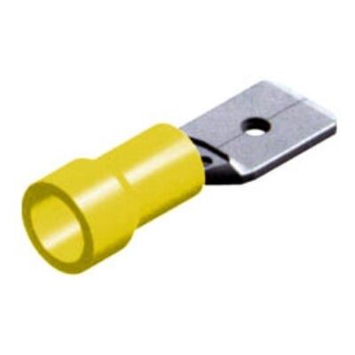 SLIDE CABLE LUG INSULATED MALE YELLOW 6.4 M5-6.4V/8 LNG 100pcs