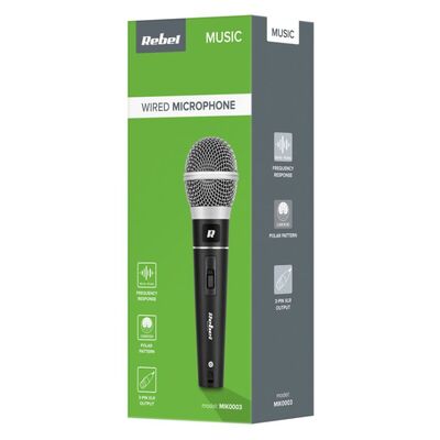 Dynamic Handheld Microphone with Cable DM-604 Black