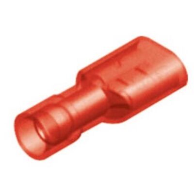 Coated Slide Cable Lug Nylon Female Red (Χ/Α) F1-6.4AF/8 JEE 100pcs